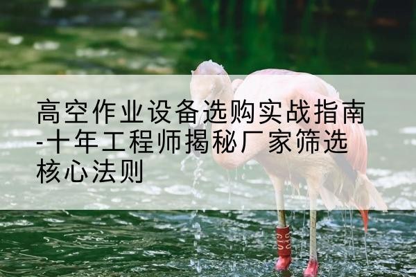 曲阜剪叉式升降机厂家-高空作业设备选购实战指南-十年工程师揭秘厂家筛选核心法则